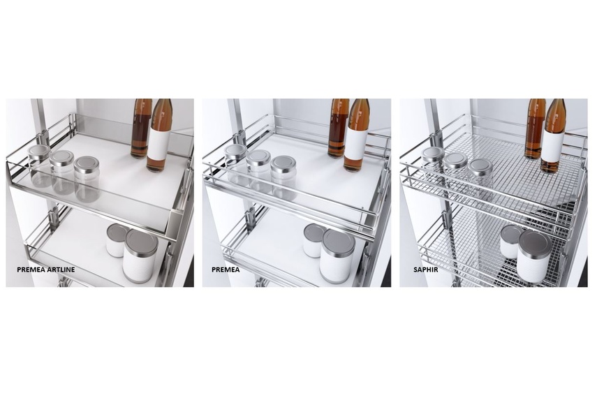 Vauth-Sagel tall pantry: Artline Premea and Saphir options.