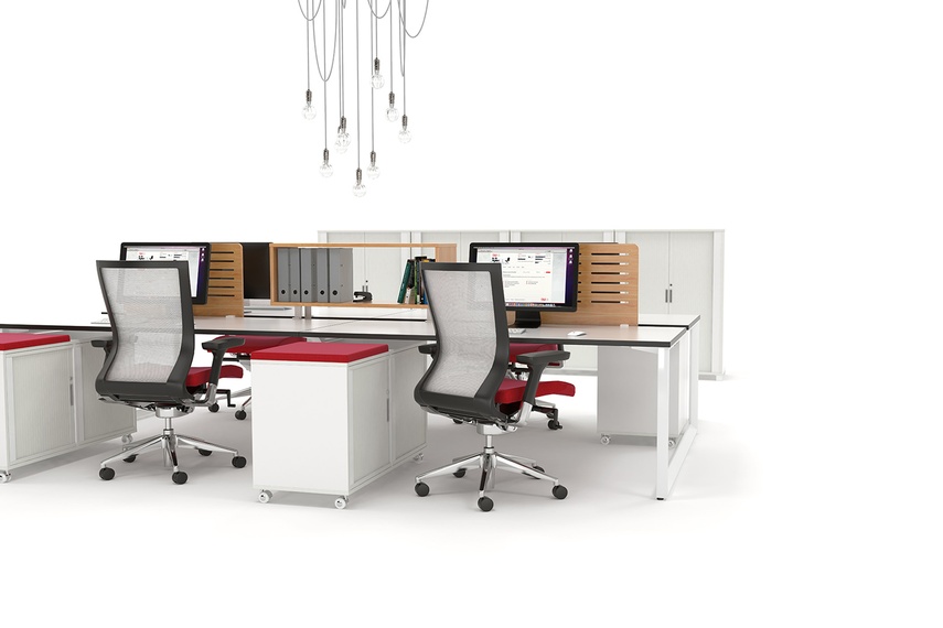 Anvil desks 4Pod tambour storage