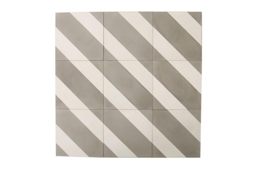 Candycane encaustic tile.