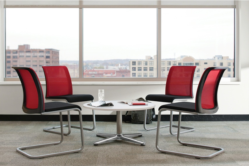 Reply chairs in a meeting environment.