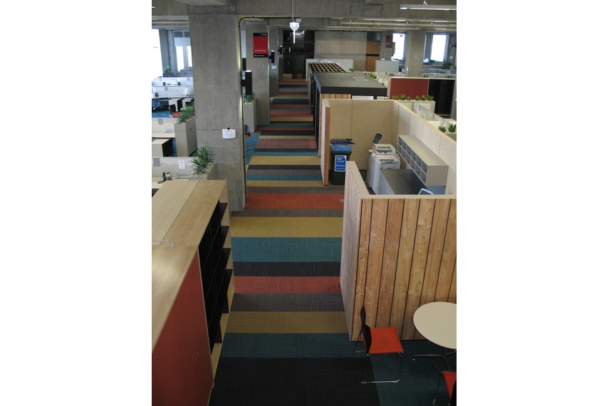 Equilibrium II carpet tile – main corridor showing colour