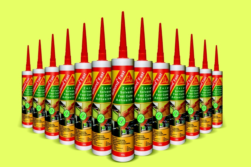 Zero-solvent construction adhesive.