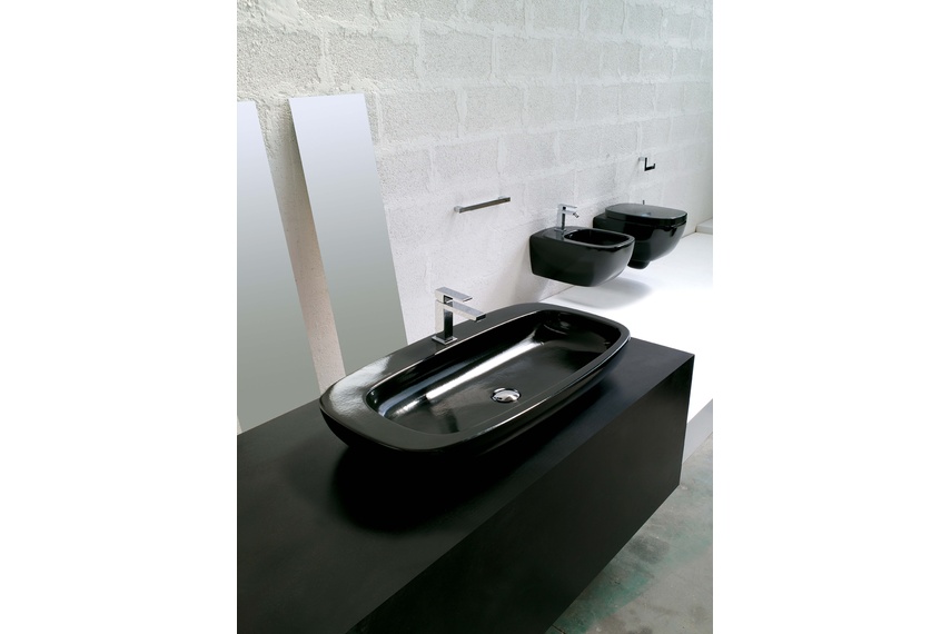 Dial black vessel basin