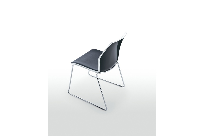 Kalea sled chair with padded seat.