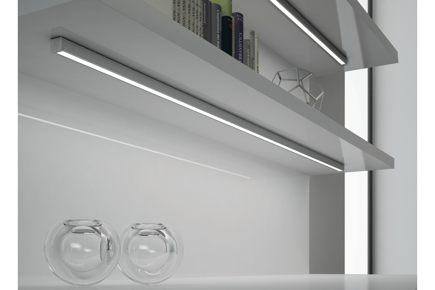 Domus Line Twig LED lighting profile for surface mounted installation.