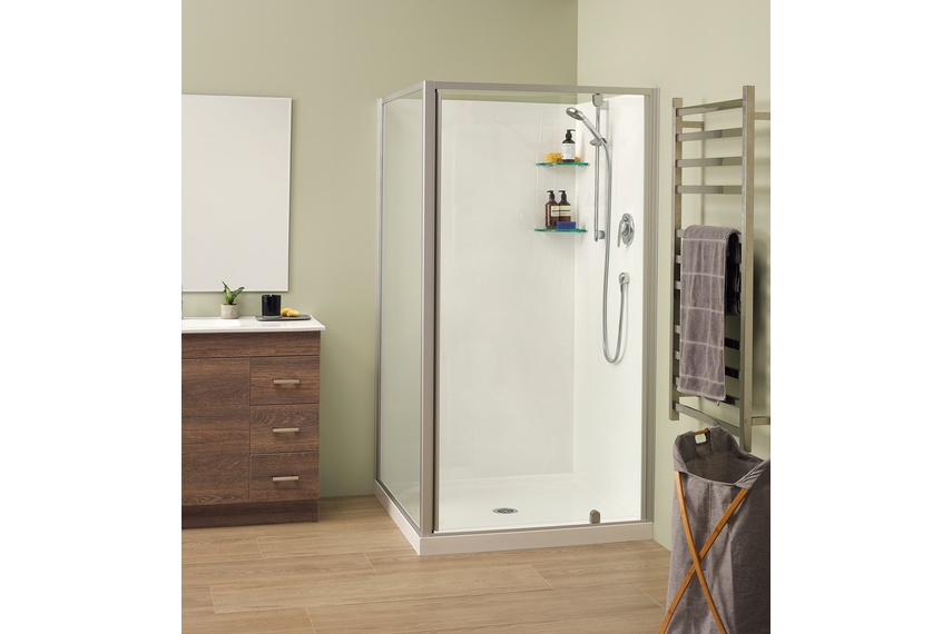 Sierra two-sided flat satin shower.