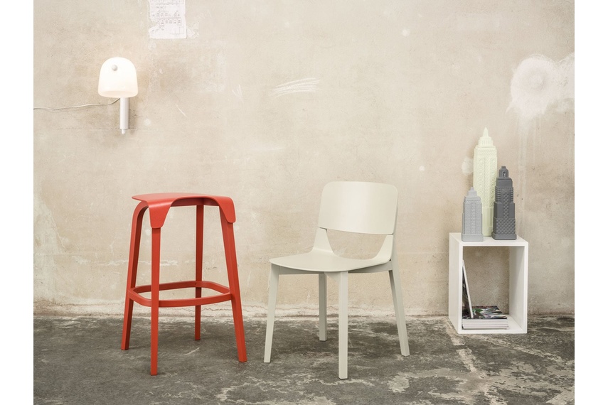 Leaf bar stool and Leaf chair.