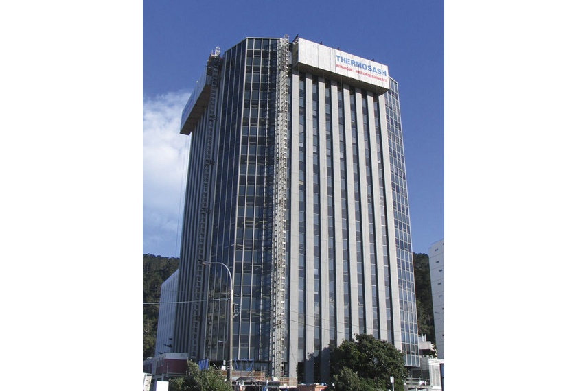 Structural glass refurbishment - 180 Molesworth St, Wellington