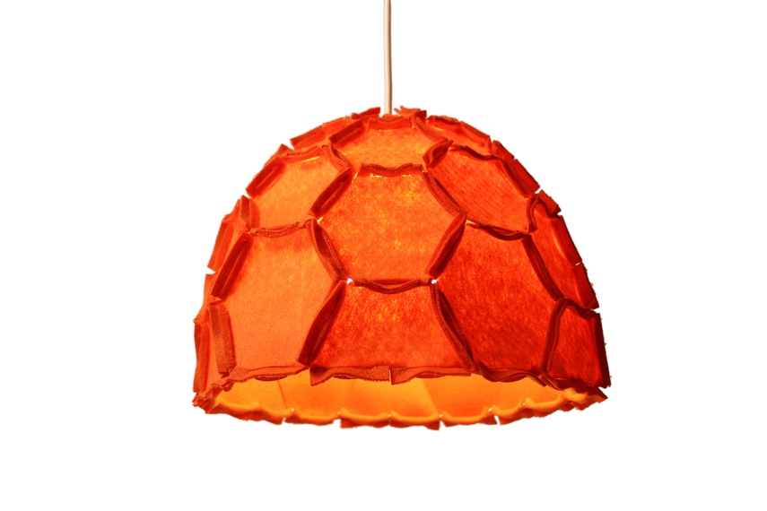 The Nectar lampshade in orange.