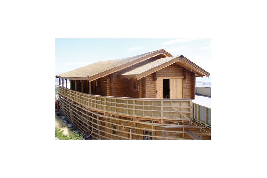 Resene Waterborne Woodsman protects the exterior of this Noah’s Ark replica