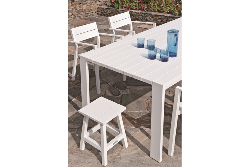 Miami outdoor extending dining table 198-305x104 aluminum