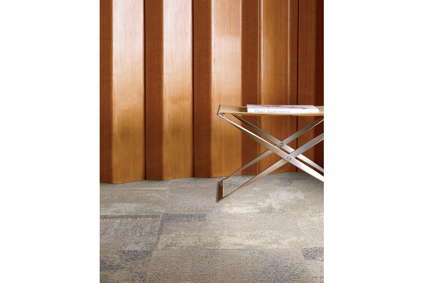 Raw carpet tile.
