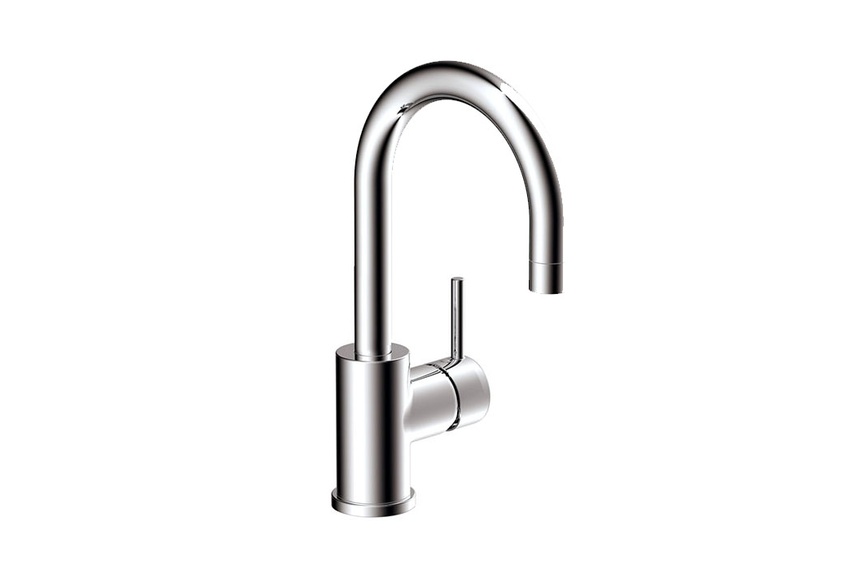 Rotunda goose-neck basin mixer.