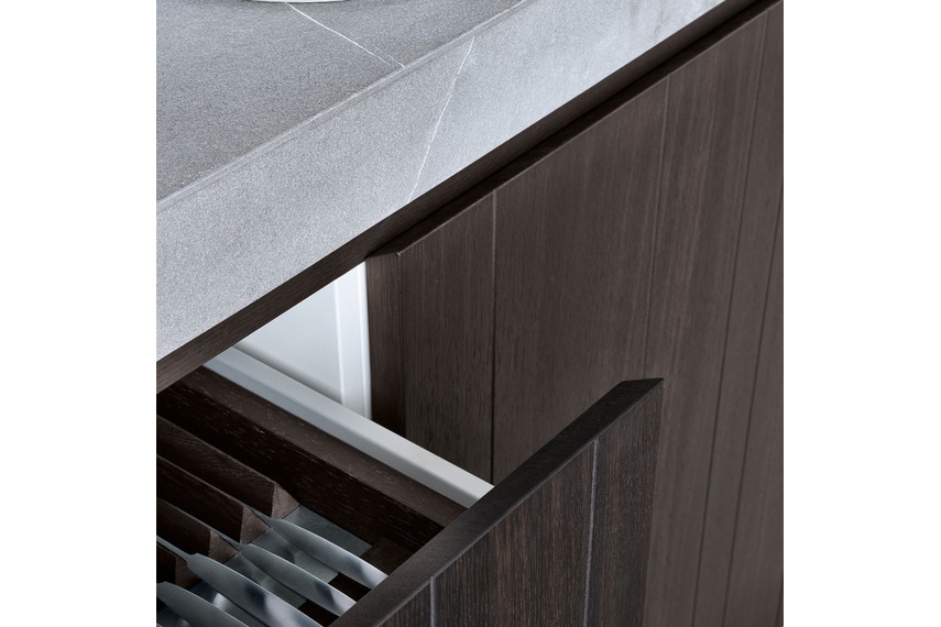 Detail of Artex kitchen.