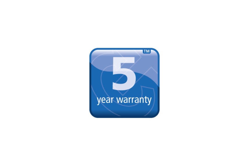 5 year warranty.