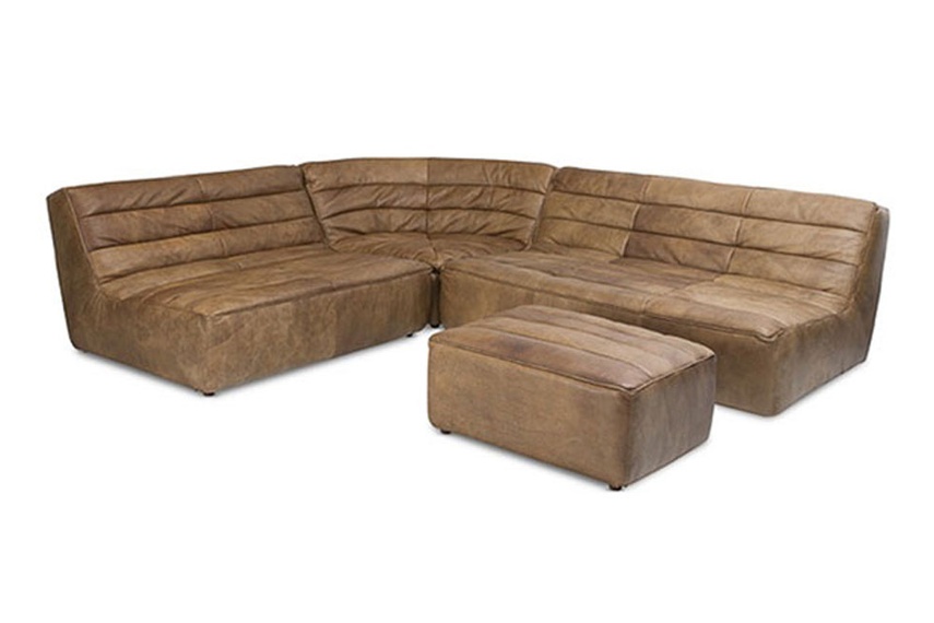 The Shabby sofa is cushioned with ribbed sewing