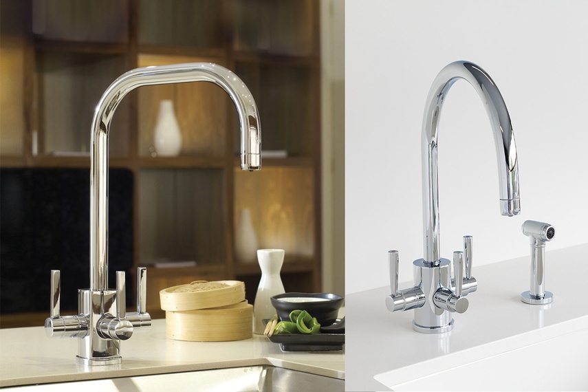 Perrin & Rowe Triflow kitchen taps - hot, cold and filtered water with optional spray rinse