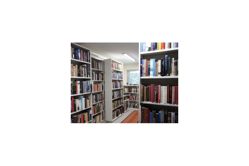 Book storage with Shuttle shelves.