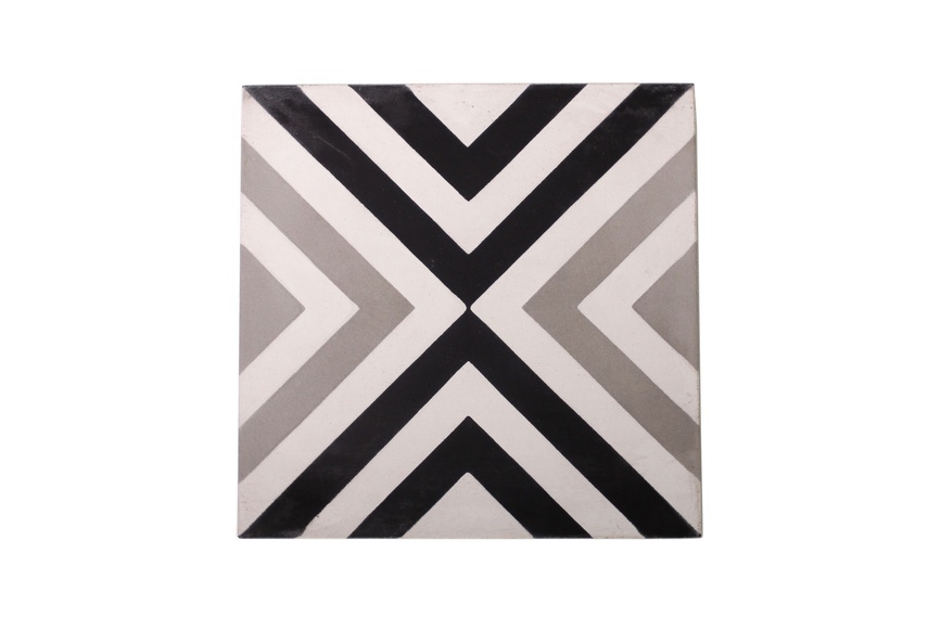 The Slim Crosseye encaustic tile by Gallery 4.
