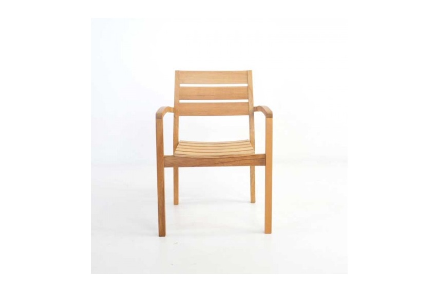 Horizon A-Grade teak stacking armchair