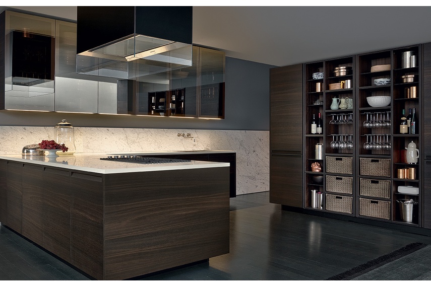 A modern, attractive and sleek kitchen.