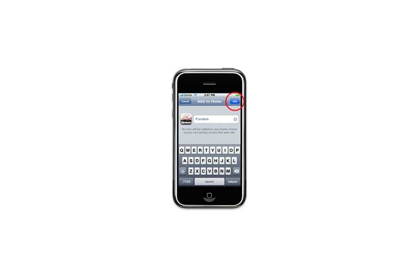 Press the 'Add' key.