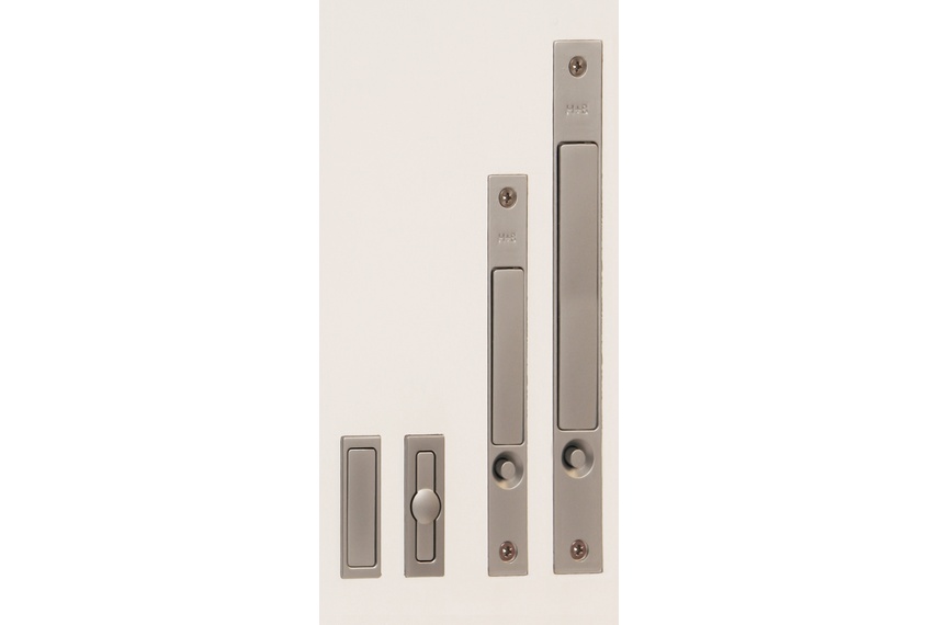 The HB 685 large push-button activated edge pull for pocket doors is an extension of our edge pull range catering for oversized/barn type doors.