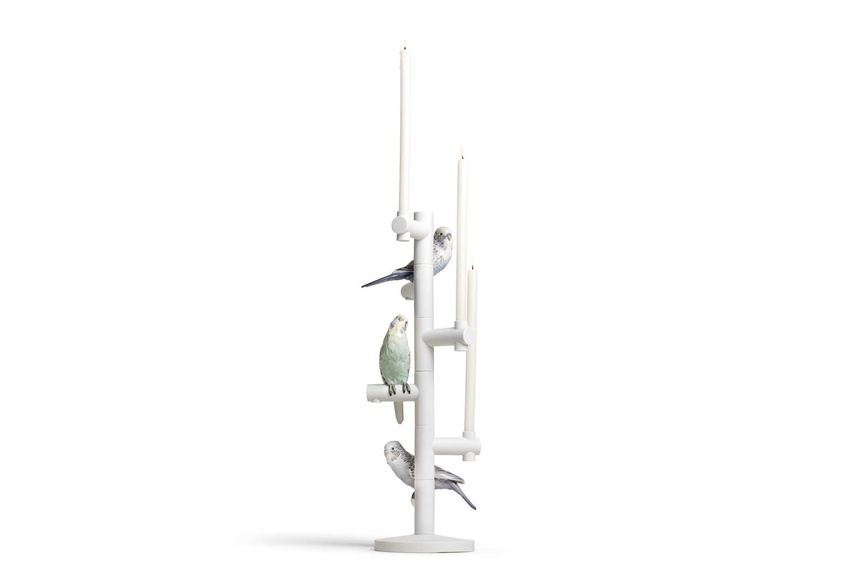 Parrot Parade candlestick holder by Jamie Hayon