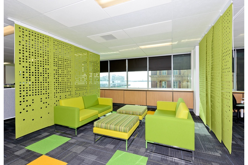 Perforated hanging panels by Designer Felt Selector